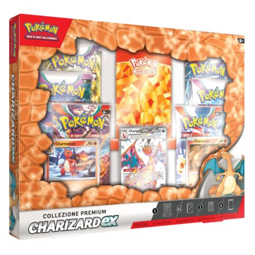 POKEMON CHARIZARD EX TERACRISTAL PREMIUM COLLECTION (ITA) 6 BUSTE