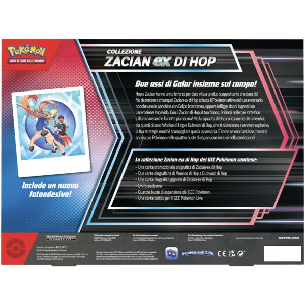 Pokémon Collezione Zacian EX di Hop (ITA) 4 BUSTE