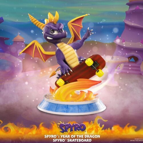 Spyro : Year of the Dragon Spyro 3 Skateboard PVC Statue 34 cm First 4 Figures -PREORDER MARZO 2026-