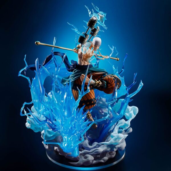 x_btn66662-8 Eneru ENEL One Piece FiguartsZERO Extra Battle PVC Statue Sixty Million Volt Lightning Dragon 32 cm BANDAI