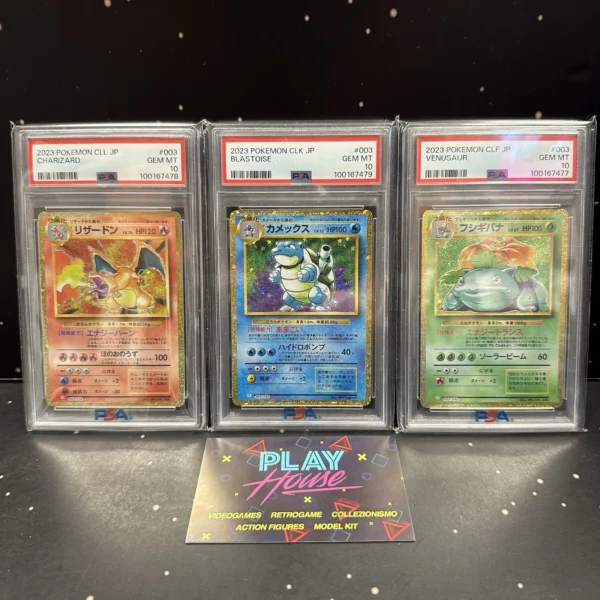 CHARIZARD BLASTOISE VENUSAUR STARTER COLLECTION PSA 10 POKEMON GEM MINT 2023 JAP GIAPPONESE