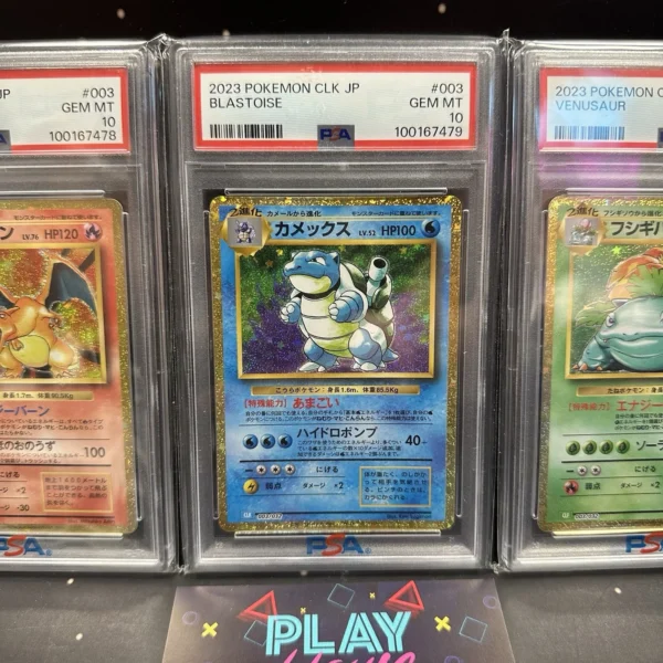 CHARIZARD BLASTOISE VENUSAUR STARTER COLLECTION PSA 10 POKEMON GEM MINT 2023 JAP GIAPPONESE